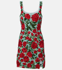 La Fuori Crimson Rose sequined minidress