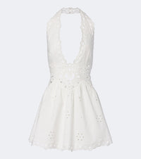 Retrofete Broderie anglaise cotton-blend minidress