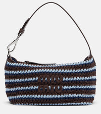Miu Miu Crochet striped shoulder bag