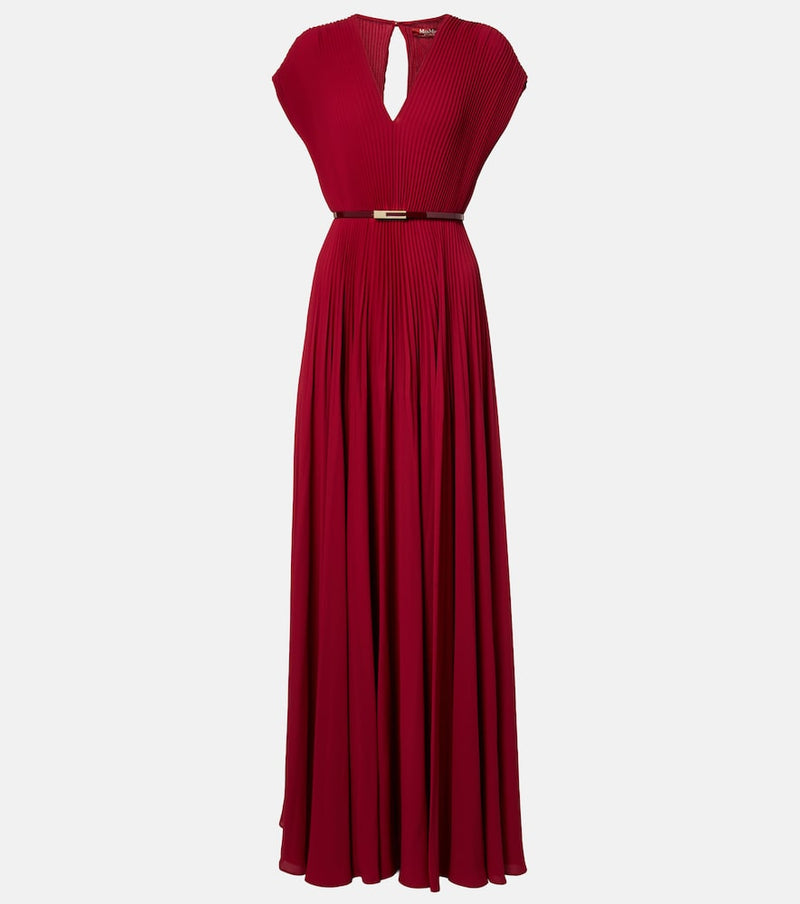 Max Mara Elegante plisse georgette gown