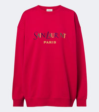 Saint Laurent Logo cotton jersey sweatshirt