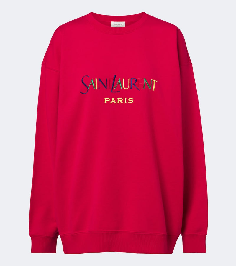 Saint Laurent Logo cotton jersey sweatshirt