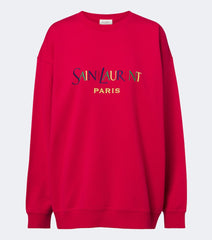 Saint Laurent Logo cotton jersey sweatshirt