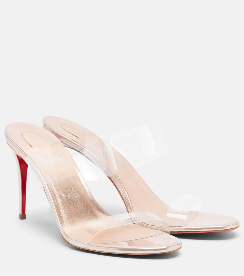 Christian Louboutin Just Nothing leather-trimmed TPU mules