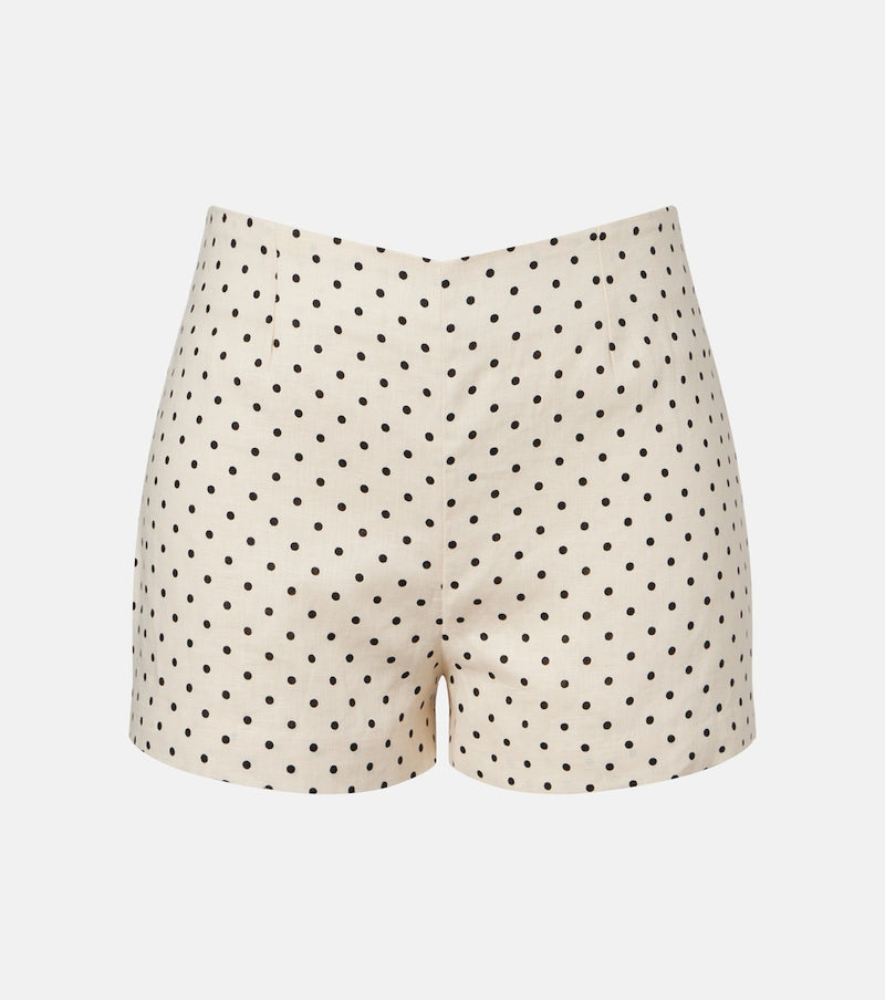 Faithfull Lila polka-dot linen shorts