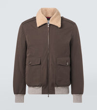Brunello Cucinelli Shearling-trimmed blouson jacket