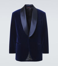 Brunello Cucinelli Pinstripe cotton velvet tuxedo jacket