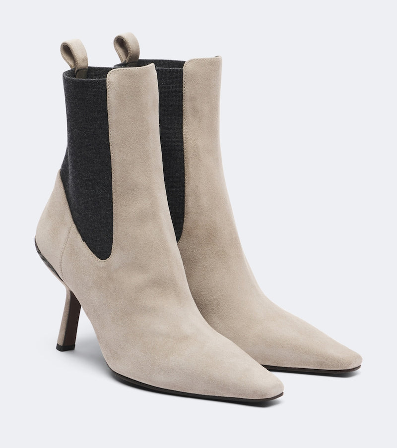Brunello Cucinelli Monili suede Chelsea boots