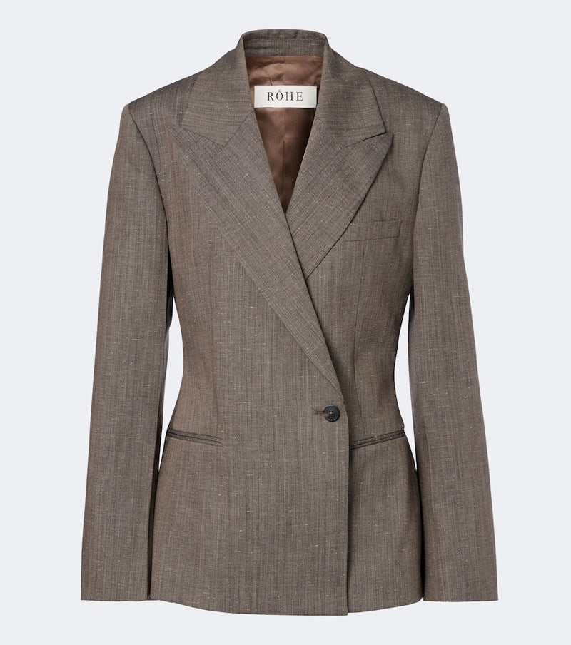 Róhe Wool-blend blazer in Earth Slub