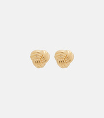 Bottega Veneta Intreccio 18kt gold-plated sterling silver earrings