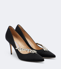 Manolo Blahnik Nadira embellished satin pumps