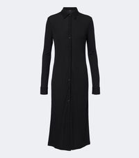 Gucci Semi-sheer crepe jersey shirt dress