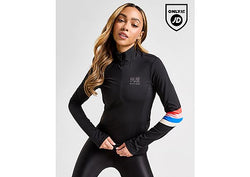 PE Nation Enduro Colour Block 1 4 Zip Top Black