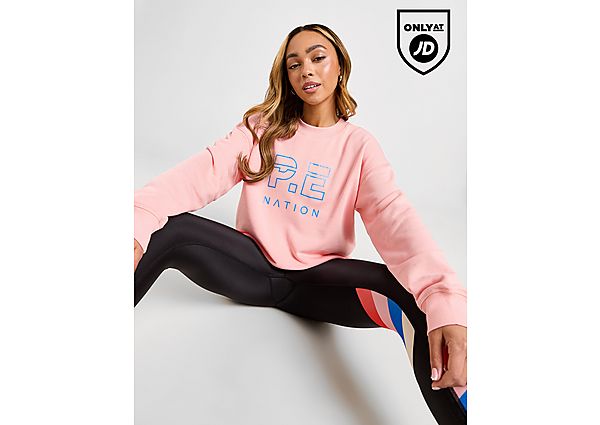 PE Nation Heads Up Crew Sweatshirt Pink