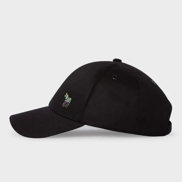 PS Paul Smith Black Cotton 'Zebra' Logo Baseball Cap | LYBSTORE