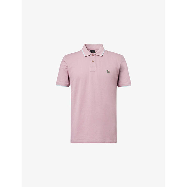 PS by Paul Smith Brand-Motif Slit-Side Cotton Polo Shirt