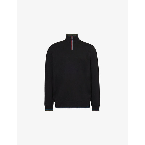 PS by Paul Smith Stand-collar brand-tab cotton-blend sweatshirt