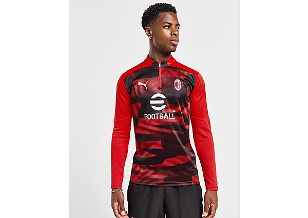 PUMA AC Milan Pre Match 1 4 Zip Top Red