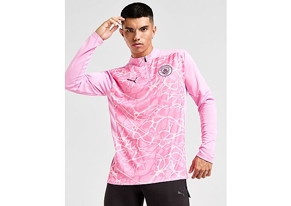 PUMA Manchester City FC Pre Match 1 4 Zip Top Pink