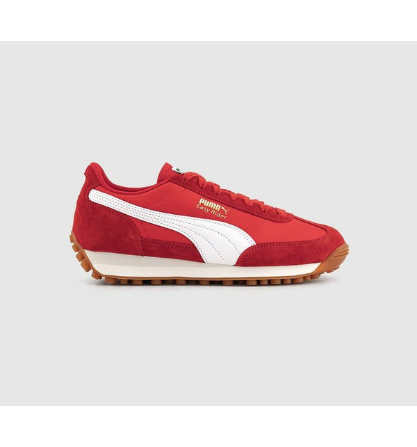 PUMA Womens Easy Rider Vintage Trainers Red White