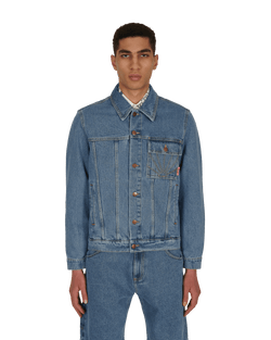 Paccbet Denim Long Jacket Blue