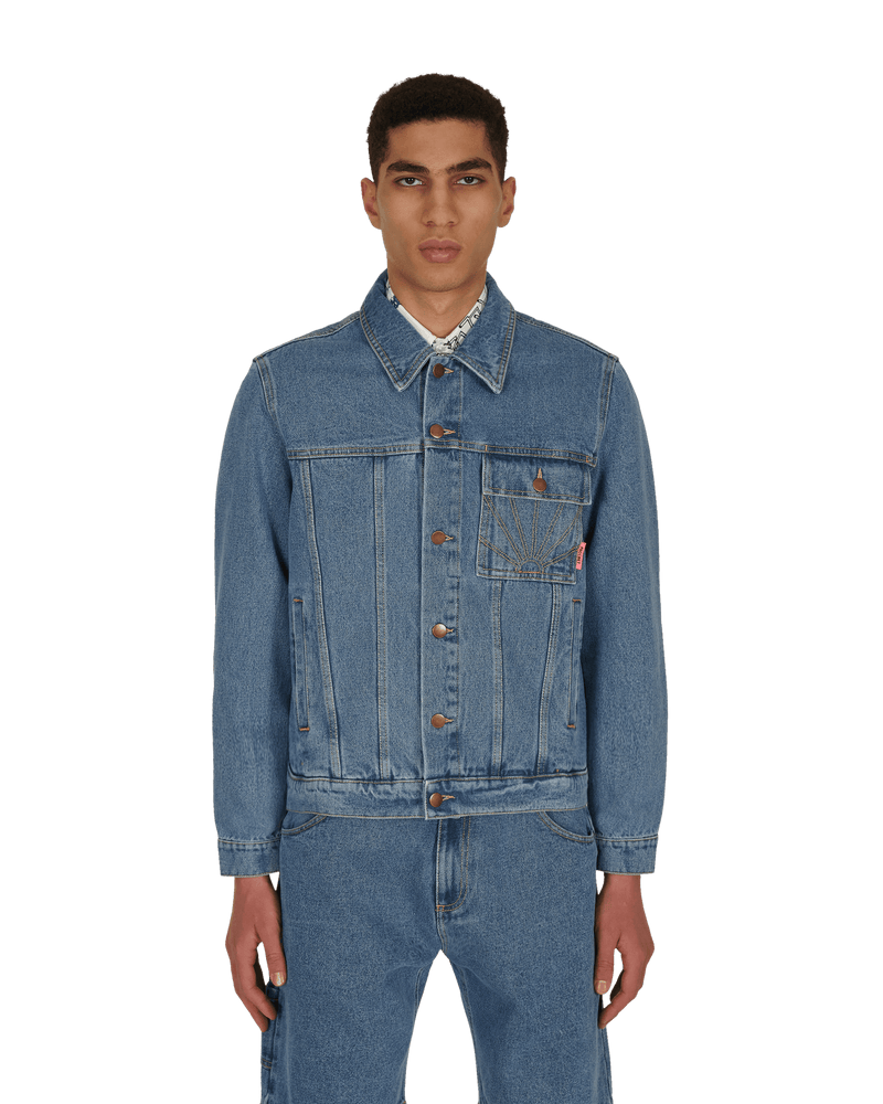 Paccbet Denim Long Jacket Blue