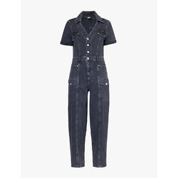 Womens Paige Alexis V-neck stretch-denim blend jumpsuit