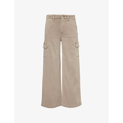 Paige Carly straight-leg high-rise cotton-blend cargo trousers