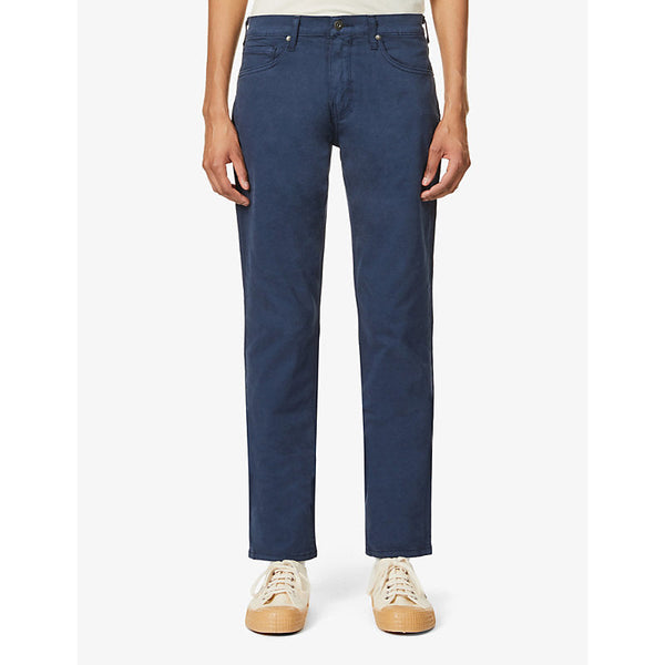 Paige Federal slim-fit straight-leg stretch-cotton jeans | LYBSTORE