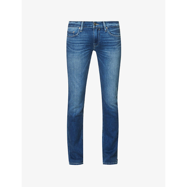 Paige Lennox tapered-leg mid-rise stretch-denim jeans