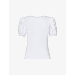 Paige Matcha puffed-sleeve cotton-jersey T-shirt