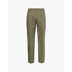 Mens Paige Shultz pleated tapered-leg regular-fit cotton-blend trousers