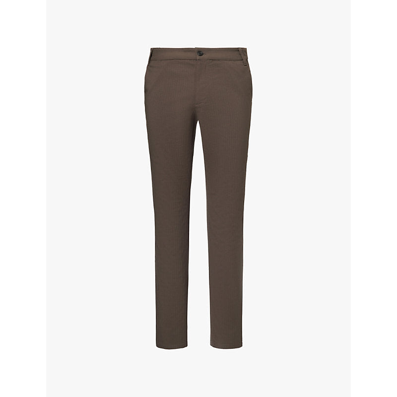 Mens Paige Stafford slim-fit straight-leg stretch-woven trousers