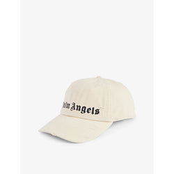 Mens Palm Angels Brand-print distressed cotton baseball cap