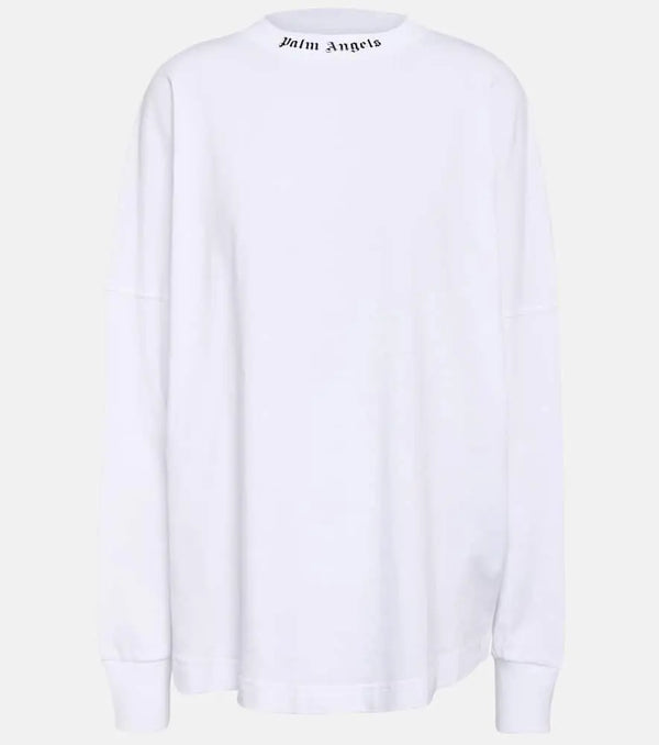 Palm Angels Logo cotton jersey long-sleeved top