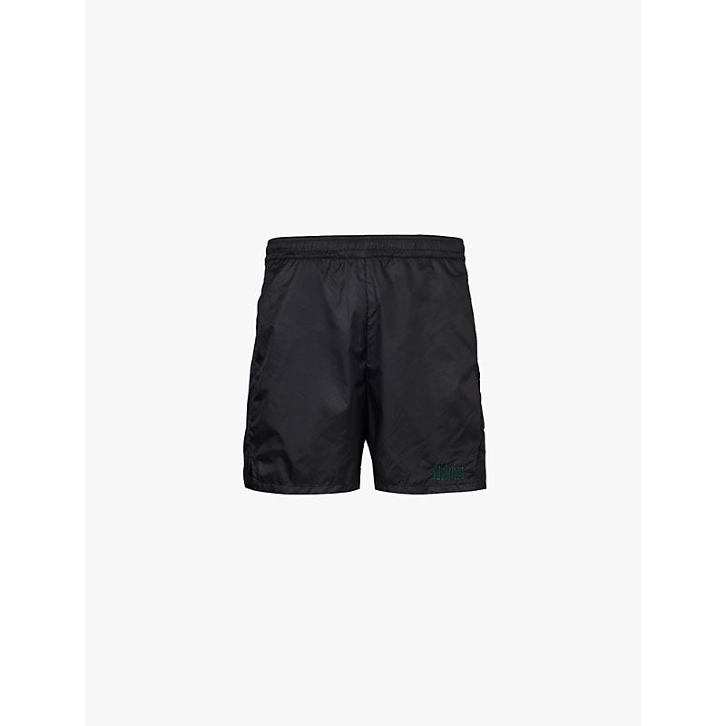 Palmes Olde logo-embroidered shell shorts