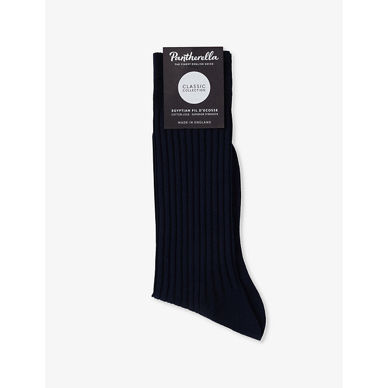 Mens Pantherella Danvers branded cotton-blend socks