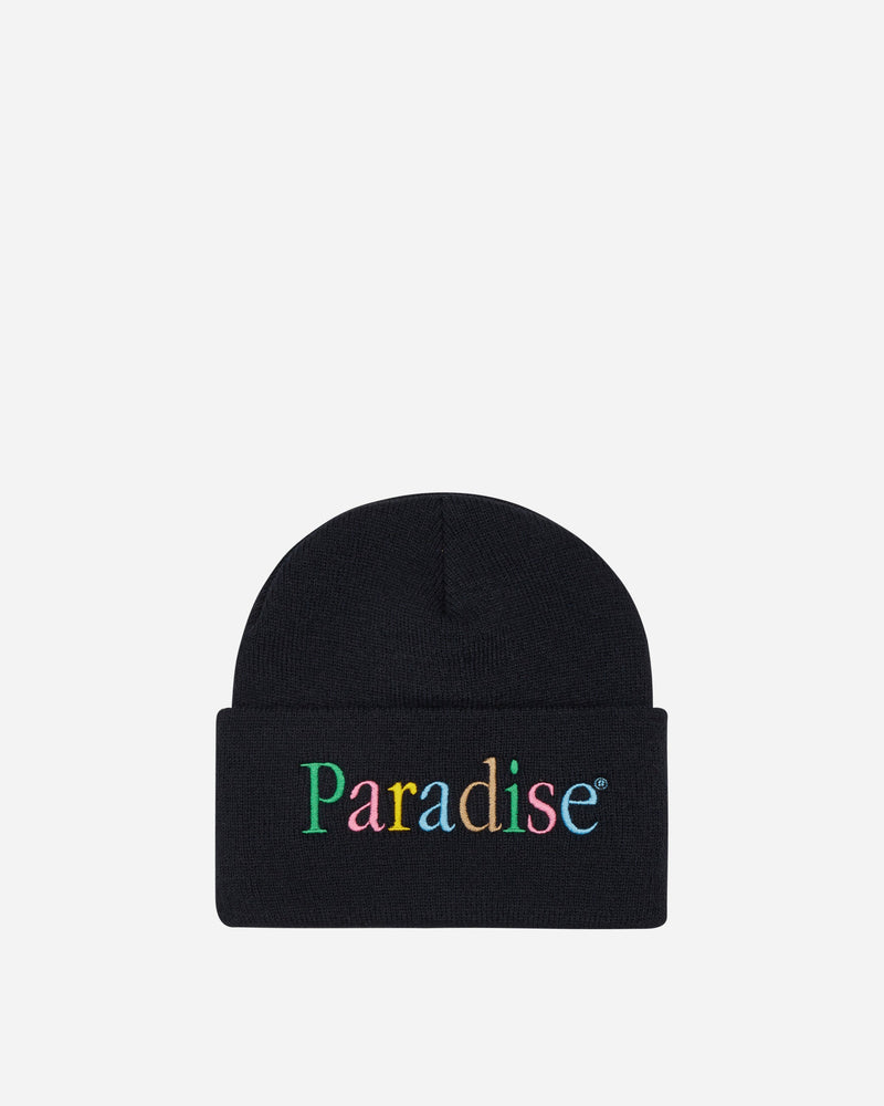 Paradis3 Colors Logo Cuff Beanie Black