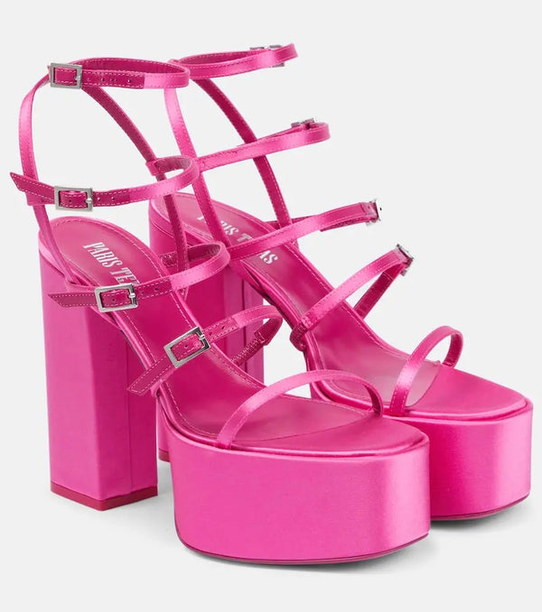 Paris Texas Jessica 130 satin platform sandals