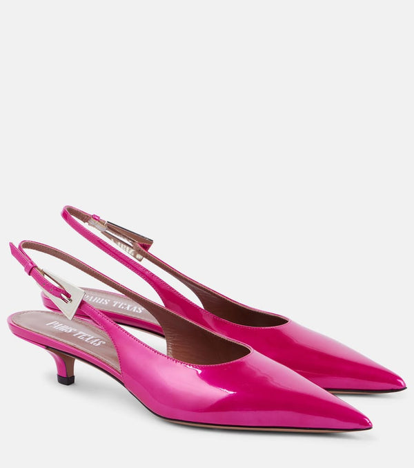 Paris Texas Jessica patent leather slingback pumps | LYBSTORE