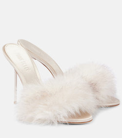 Paris Texas Lidia 105 faux fur mules