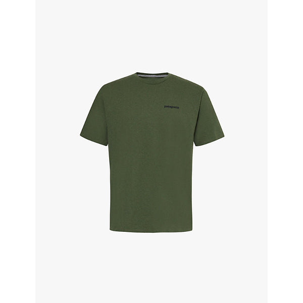 Mens Patagonia P6 Logo Responsibili crew-neck regular-fit recycled-cotton and recycled-polyester blend T-shirt