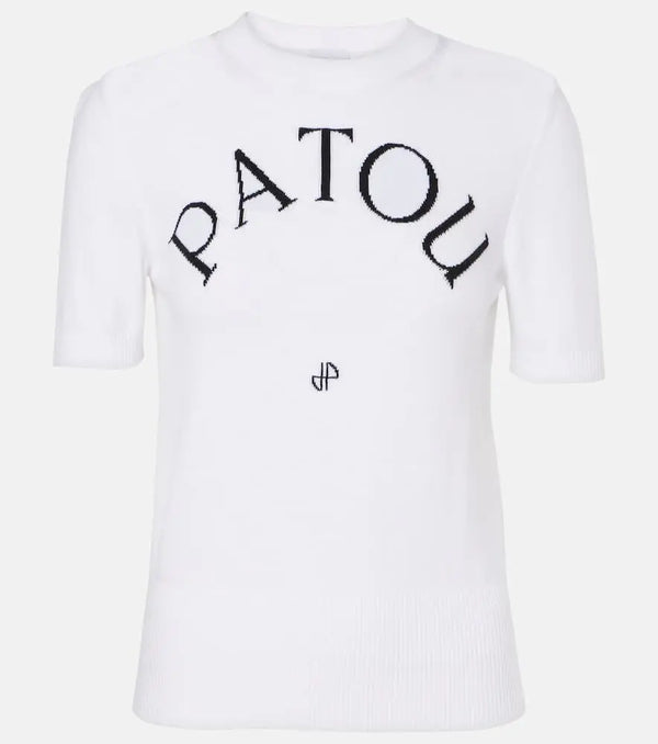 Patou Logo jacquard cotton-blend top