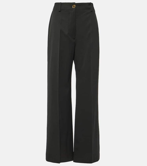 Patou Mid-rise wool-blend straight pants