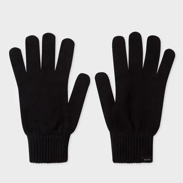 Paul Smith Black Cashmere And Merino Wool Gloves | LYBSTORE