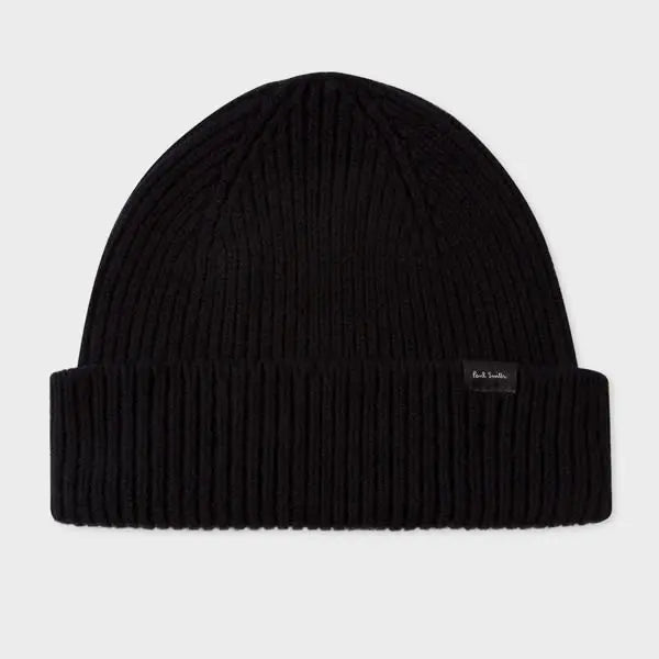 Paul Smith Black Cashmere-Blend Beanie Hat | LYBSTORE