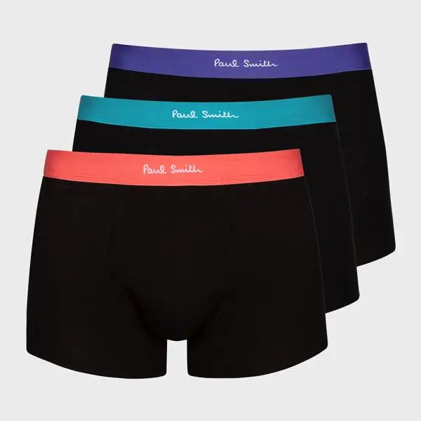 Paul Smith Black Contrast-Waist Boxer Briefs Three Pack | LYBSTORE