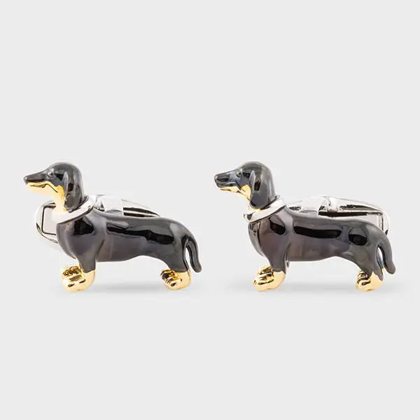 Paul Smith Black 'Daschund' Cufflinks | LYBSTORE