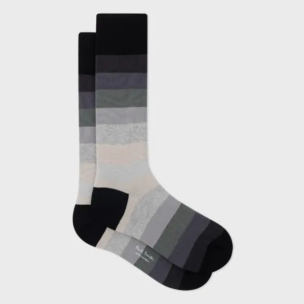 Paul Smith Black Gradient Stripe Socks | LYBSTORE