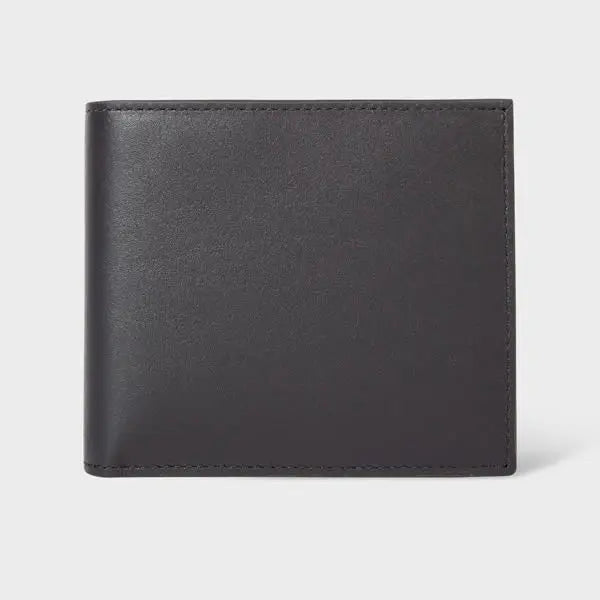 Paul Smith Black Leather Leather Monogrammed Billfold Wallet | LYBSTORE